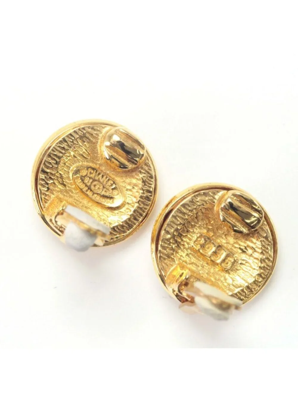 Chanel Earrings Vintage Gold